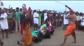 'Possessed' women wait five hours to be whipped in shocking festival in India