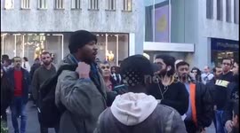 Muslim and Non Muslim people Arguing In Birmingham