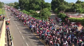 Honduran Migrant Caravan enters México