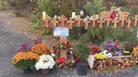 Schoharie NY limo accident site memorial - 20 dead 10/2018 Upstate New York
