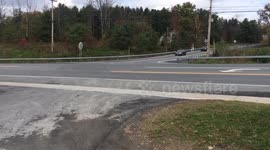 Schoharie NY limo accident site intersection - 20 dead - 10/2018 Upstate NY. Shot 10/22/18 Limousine