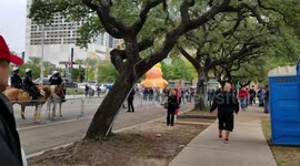 Protesters at Trump Rally Houston TX Oct 22, 2018