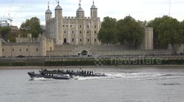 Royal Marines conduct military exercise on River Thames ahead of Dutch royal visit
