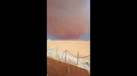 Footage shows wild dust storm in Cyprus