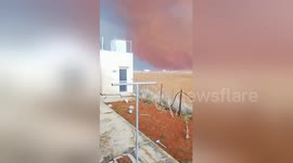 Footage shows wild dust storm in Cyprus