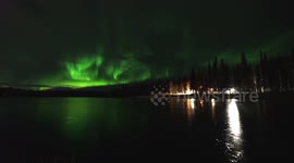 Halloween auroras! Northern lights over North Pole, Alaska! recorded in real time!
