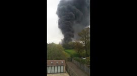 Huge Fire at the old gasworks in Bromley