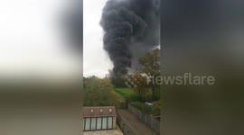 Newsflare Edit - Huge Fire at the old gasworks in Bromley