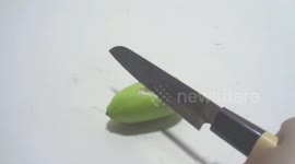EXPERIMENT Glowing 1000 degree KNIFE VS Vejetable