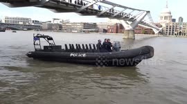 Metropolitan Police boat on the river Thames