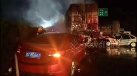 Eight killed in horror highway pile-up on Chinese highway