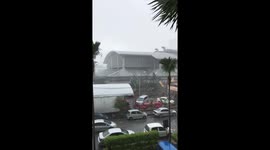 Thunder storm with rain
