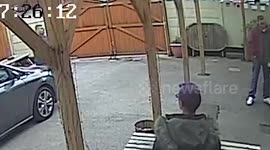 Shocking CCTV shows thug repeatedly punch pub goer