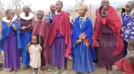 masai ladies celebrating childbirth with tradition songs