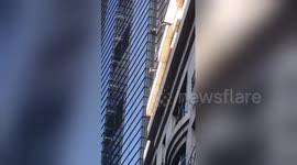 Newsflare Edit - Newsflare Edit - #HeronTower where Alain Robert,  #spiderman is climbing the building https://t.co/J4n7xdJYGE