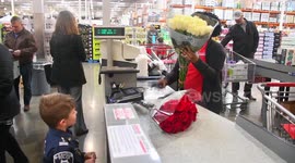 Child 'police officer' spreads love at nursing homes with hugs and flowers