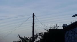 Mysterious Lined Cloud in the Sky's above East London