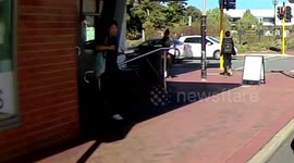 Perth Angry Woman Stomps on Coffe