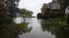 Flood by the Atlantic shore