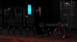 Very creepy Halloween costume on streets of London