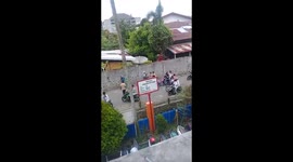 Students Brawl in Padang, Indonesia