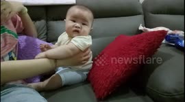 04-month-old baby hates lying!