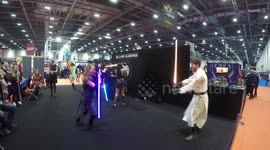 Cosplayers Practice their Jedi Skills at the MCM Comic Con