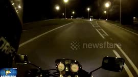 Audi A3 dangerous overtake on solid white lines.