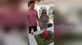 Newsflare Edit - Volcano Gender reveal