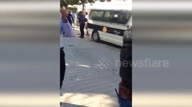 Body of Tunis female suicide bomber filmed by eyewitness