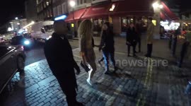 Anthony Joshua And Ella Eyre Depart The GQ Magazine 30th Anniversary Party
