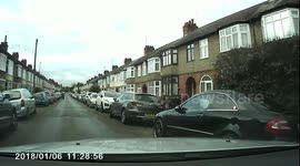 Women kicks car, causes fight. UK Road Rage