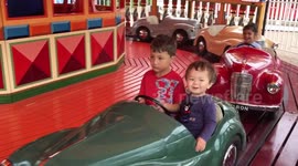 Two kid brothers ride vintage attraction together at Margate’s Dreamland