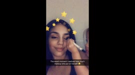 When you realize how much makeup your daughter put on