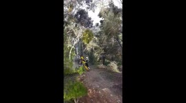 Dirt bike flip fail