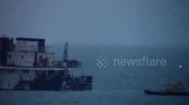 Sinking ship in the Black Sea