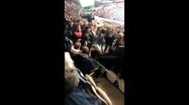 Fight breaks out after Tottenham fan discovered in home end at West Ham