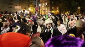 NYC: Costumed Partiers March in Village Halloween Parade