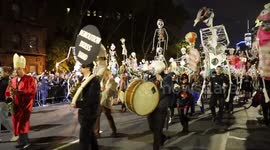 NYC: Costumed Marchers Participate in Village Halloween Parade