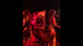 Mona Lisa came off the wall to dance on Halloween