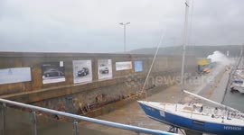 Massive waves rocked the port of Varna