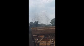 Haynado - giant whirlwind spotted in Surrey hay field