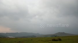Time-lapse of storm clouds over Dartmoor, Devon.