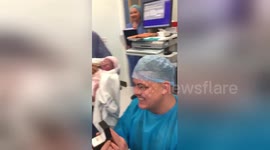 Man surprises girlfriend with proposal after giving birth