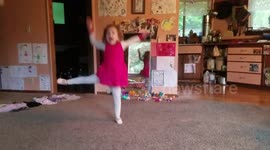 Little Girl Sings Dancing Makes Us Feel Good