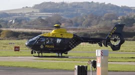 Sussex Police helicopter takes off from Shoreham Airport