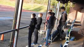 Lancing football Ultras at Broadbridge Heath