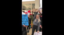 Trump Protestors gather outside of UTC!