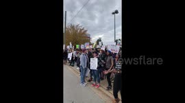 Protesters gather outside Trump Chattanooga rally