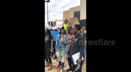 Protesters gather outside Trump Chattanooga rally